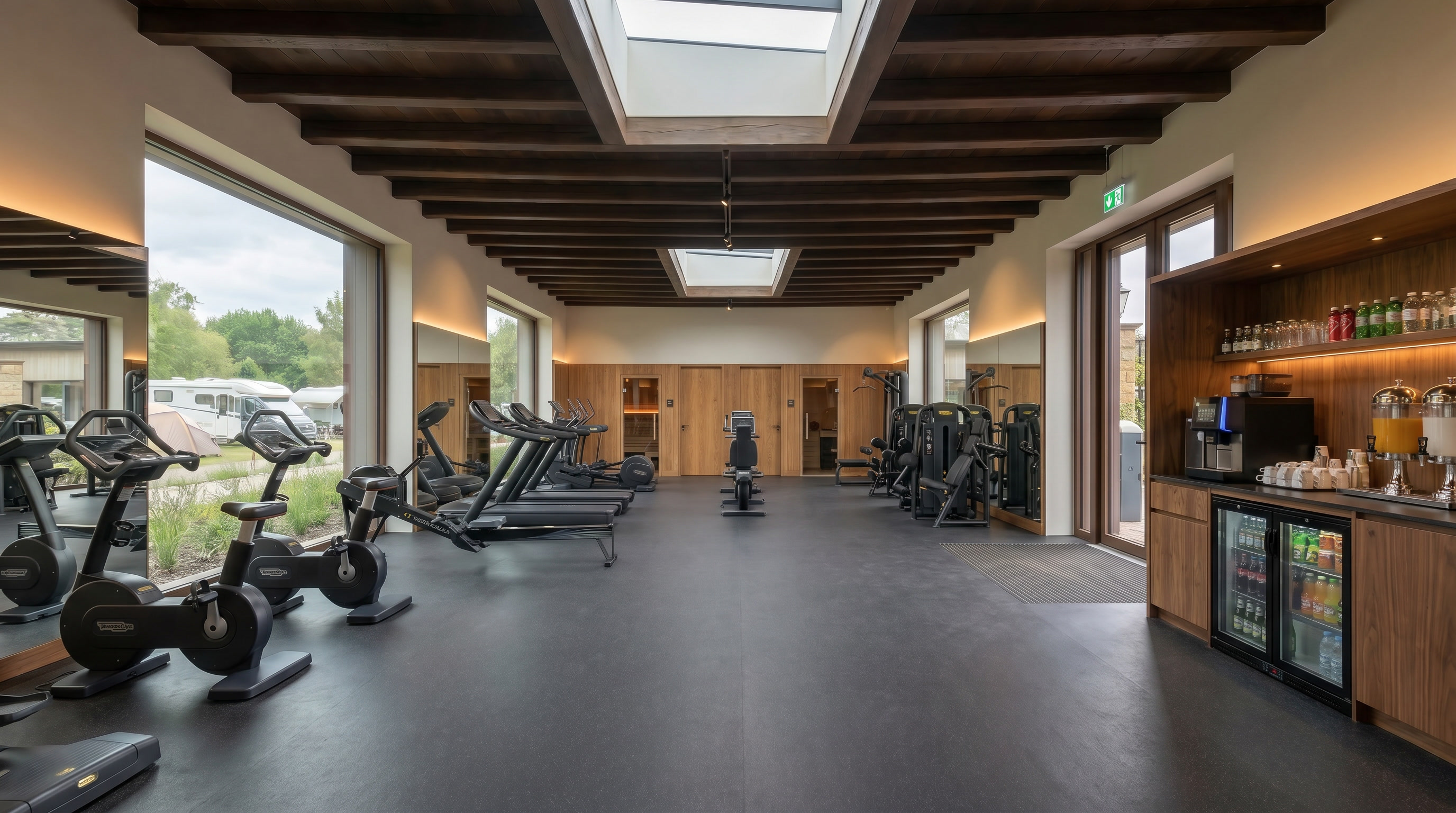 Moderner Fitnessbereich im Lumax Park